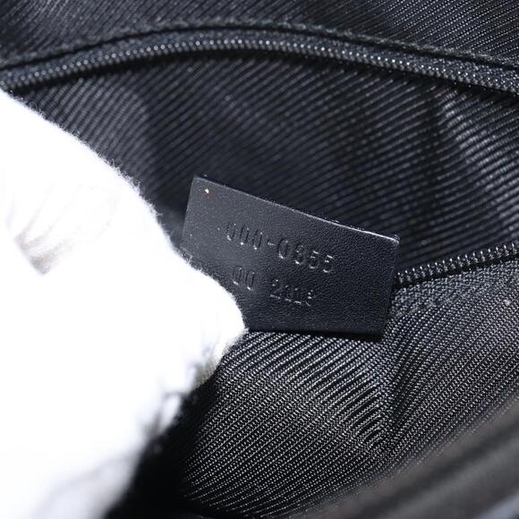 GUCCI GG Canvas Tote Bag Black Silver 000 0855 Auth fm4978